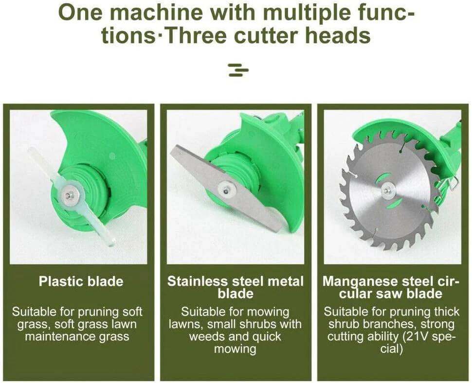 Motocoasă Electrică cu Acumulator 48V – 2 Baterii, 18.000 RPM, Lame și Disc Inclus, Ușoară și Puternică pentru Tuns Iarbă și Buruieni