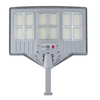 Lampa solara stradala cu telecomanda, 6.5W, 12 cadrane, 108 LED-uri, 6000K, 10000lm, cu suport si senzor de miscare, 31x19 cm, gri