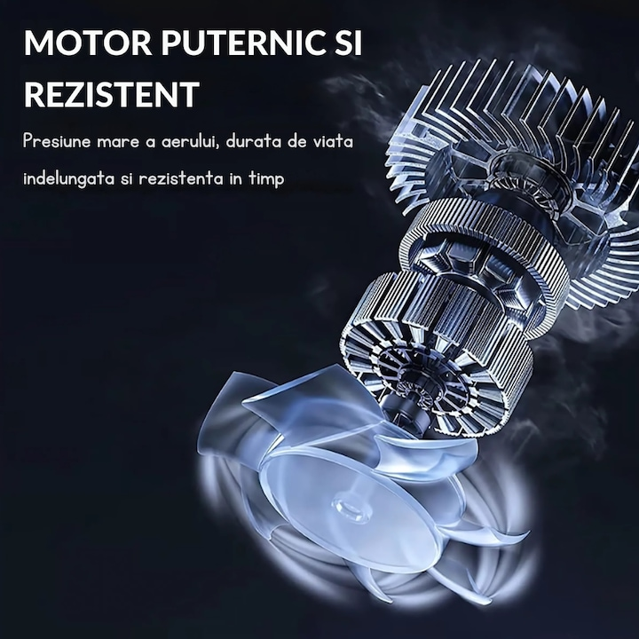 Suflanta Portabila 48V cu 2 Acumulatori – Putere Mare pentru Indepartearea Eficienta a Prafului, Apei si Zapezii, Debit 555 m³/h, Design Compact si Robust, Culoare Negru