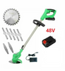Motocoasă Electrică cu Acumulator 48V – 2 Baterii, 18.000 RPM, Lame și Disc Inclus, Ușoară și Puternică pentru Tuns Iarbă și Buruieni